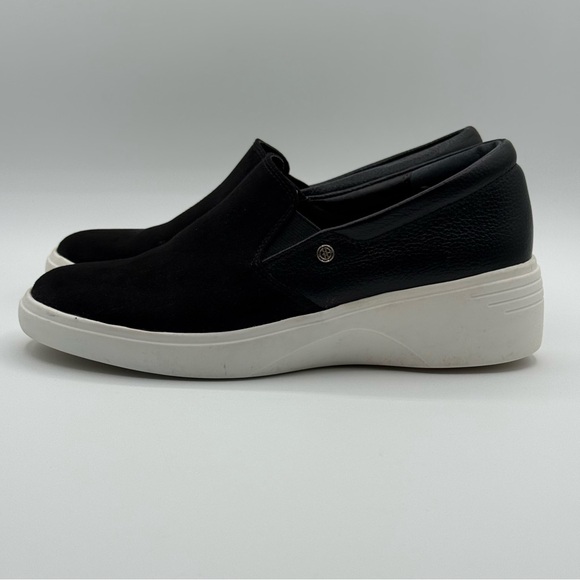 Giani Bernini Xenaa Black Slip-on Wedge Sneakers Suede & Leather Platform SZ 7.5 - Picture 12 of 15